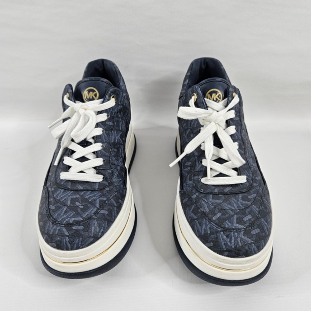 Michael Kors Navy Platform Lace-Up Sneakers - Picture 9 of 10
